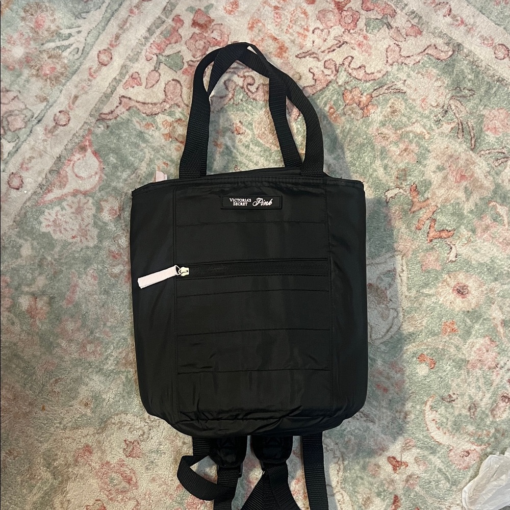 Victoria's Secret Pink Black Backpack cooler lunchbox